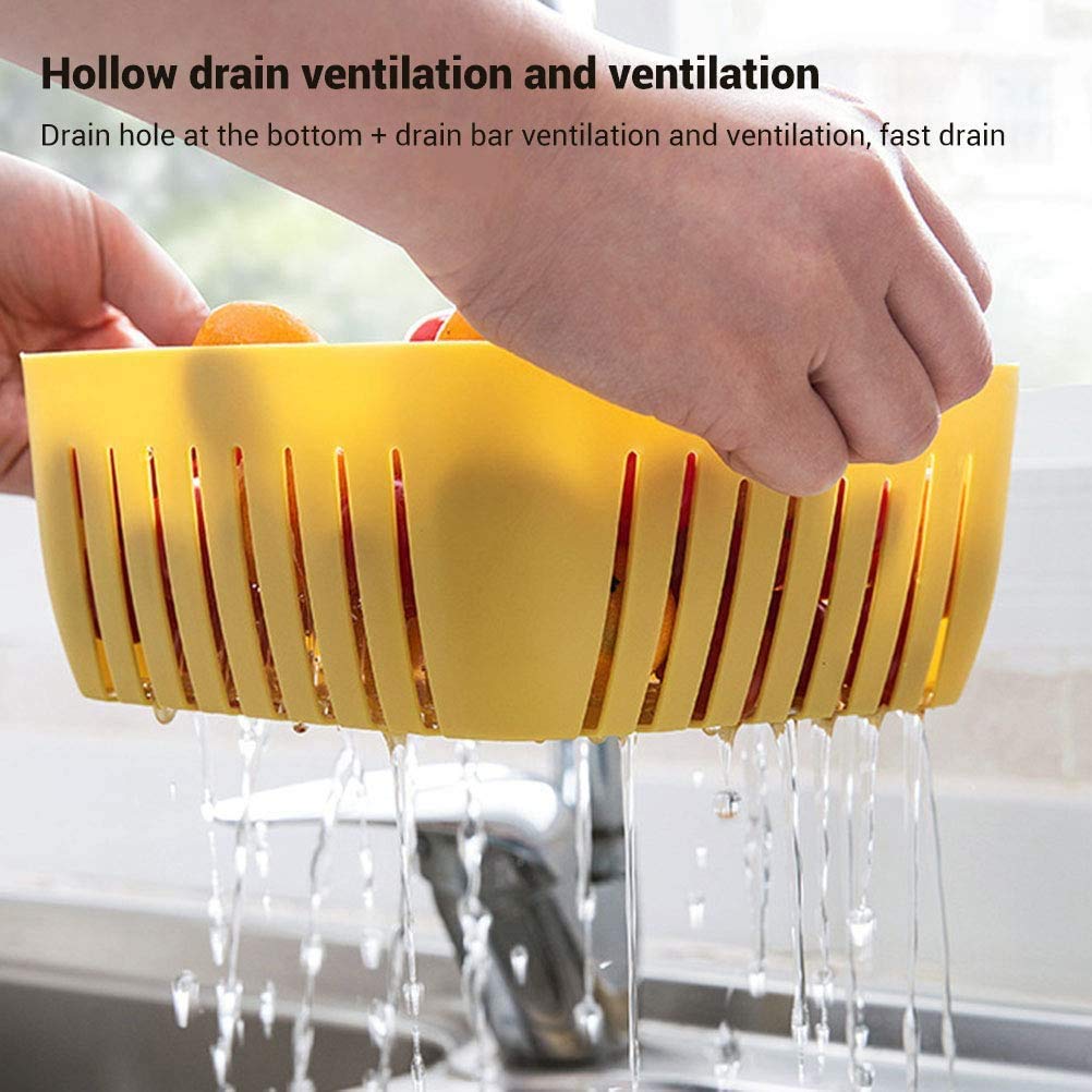 Double layer basket for washing and draining food items Double layer basket for washing and draining food items